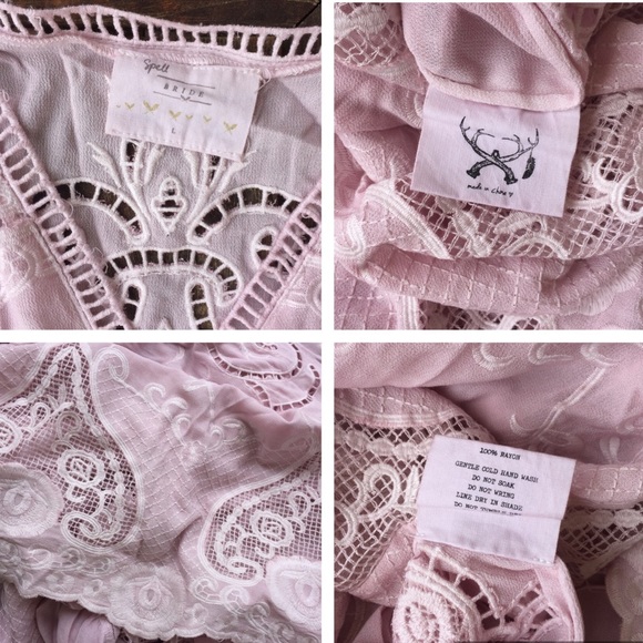 🌿 Spell Gwendolyn Gown Soft Pink • Size L - Picture 6 of 8